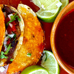 Red Chile Lamb (or Goat) Tacos
