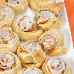 Puff Pastry Pumpkin Rolls