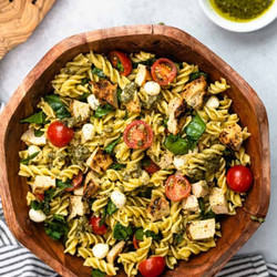 Grilled Chicken Pesto Pasta Salad