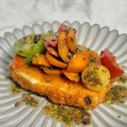 Tomatoes With Crispy Torta De Barros apps snacks