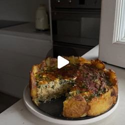 Potato Crust Quiche With Spinach, Lemon And Feta Filling