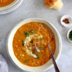 Curried Red Lentil And Split Pea Soup