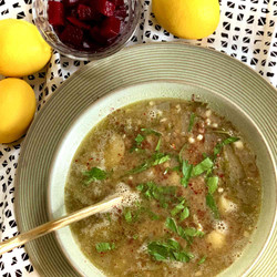 Chard Lentil Soup, Lebanese-style