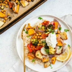 Easy Sweet potato chickpeas Sheet Pan
