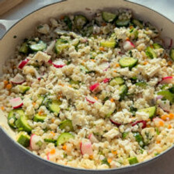 Lemon Herb Couscous Salad With Cucumber And Radishes