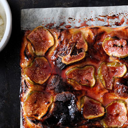 Fig Tart With Cinnamon Ice Cream