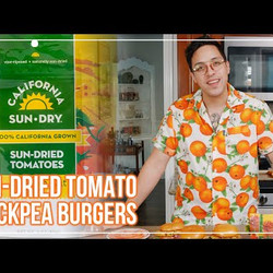 Sun-dried Tomato Chickpea Burgers