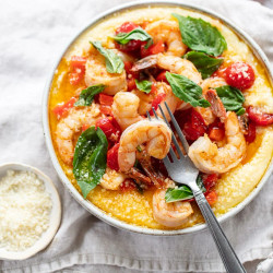 Tomato Basil Shrimp And Polenta