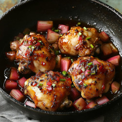 One-Pan Rhubarb Chicken Glaze