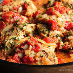 Jesse’s White Wine Tomato Braised Chicken Recipe