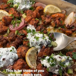 Chicken Shawarma Sheet Pan Dinner
