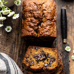 Chocolate Chunk Coconut Zucchini Bread.