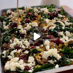 Sheet Pan Warm Kale Salad With Sausage And Creamy Maple-dijon Vinaigrette