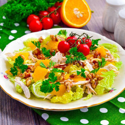 Салат З Курки З Апельсинами