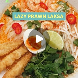 Prawn Laksa cheats easy soup