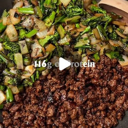Crispy Beef And Baby Broccoli Protein Bowls