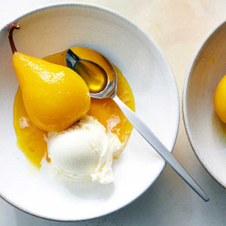 Saffron-Ginger Pears