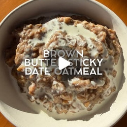 Browned Butter Sticky Date Oatmeal