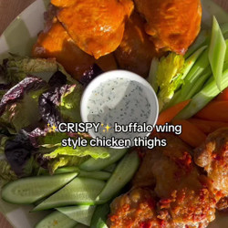 Crispy Buffalo Wing Style Chicken Thighs