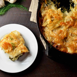 Creamy Garlic Chicken Spanakopita Skillet Recipe