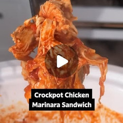 Crockpot Marinara Chicken Subs