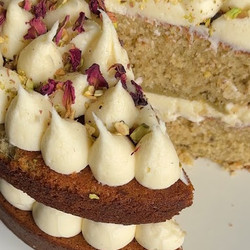 Pistachio Cake With A Cream Cheese Frosting