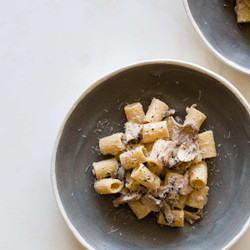 Quick And Easy Mezzi Rigatoni With A Wild Mushroom Cream Sauce