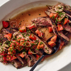 Grilled Steak With Tomato Tartare