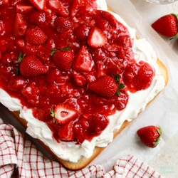 Strawberry Shortcake Sheet Cake