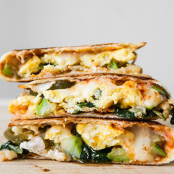 Healthy Breakfast Quesadilla Recipe (vegetarian &amp; Easy!)