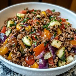 Mediterranean Ground Beef Stir-fry