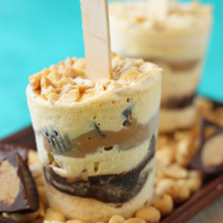 Layered Peanut Butter Brittle Ice Cream Pops