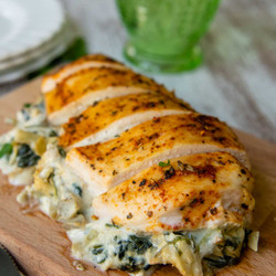 Spinach and Artichoke Stuffed Chicken