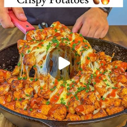 Cheesy Honey Bbq Chicken &amp; Crispy Potatoes