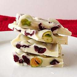 Pistachio &amp; Cranberry White Chocolate Bark