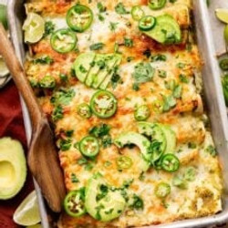 Easy Green Chicken Enchiladas