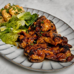 Apricot And Rum Butter Barbecue Chicken With Deep-fried Potato Salad BBC Saturday kitchen