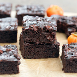 Flourless Pumpkin Brownies