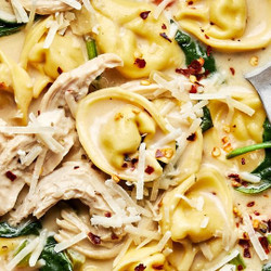 Creamy Chicken Tortellini Soup