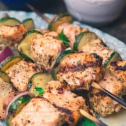 Mediterranean Salmon Kabobs