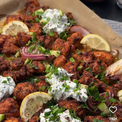 Chicken Shawarma Sheet Pan Dinner