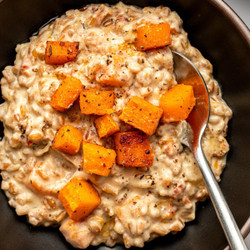 Baked Butternut Squash Farrotto (farro Risotto)