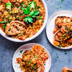 Vegan Shakshuka With Tofu And White Beans