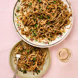 Thai-style Tossed Walnut And Tempeh Noodles