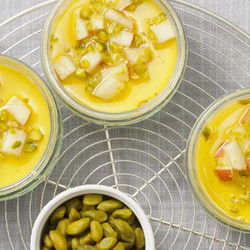 Vegan Panna Cotta With Almond Milk And Pears