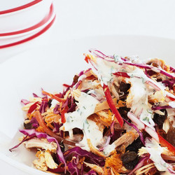 Chicken And Cabbage Salad With Yoghurt Herb Dressing