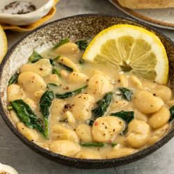 Creamy Lemon Garlic Butter Beans