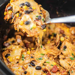 Crockpot Chicken Enchiladas Casserole