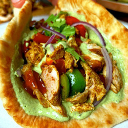 Chicken Curry Gyros