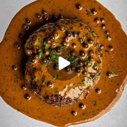 Steak Hachè Peppercorn Sauce